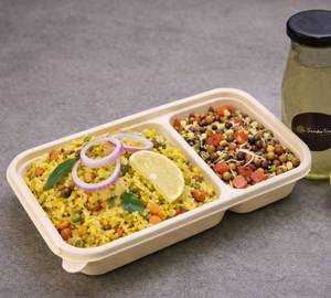 Classic Poha+ Sprouts Salad + Nimbu Pani Combo Meal