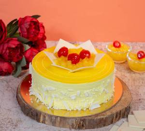 Eggless Pineapple Cake [Round] [500 Grams]