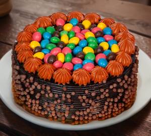 Eggless Special CHOCO JEWELS Cake With Gems topping [Round] 500Gms