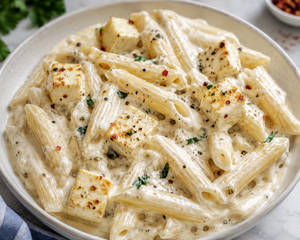 White Sauce Paneer Pasta
