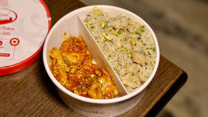 Chicken Rice + Mongolian Chicken [Mf1]