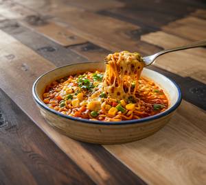 Cheese And Schezwan Corn Maggie