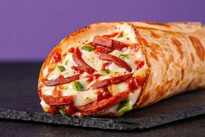 Baked Chicken Pepperoni Pizza Wrap