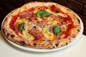 Pizza 10 - Belgian Roasted Pork Bacon & Artichokes (12 Inch) (Del)