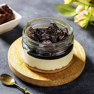 Brownie Baked Cheesecake Jar
