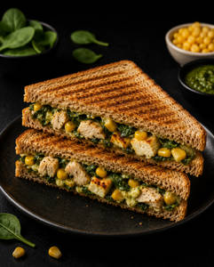 Spinach Corn Chicken Paneer Sandwich