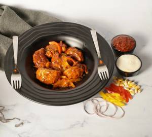 Chicken Red Sauce Pan Fried Momos
