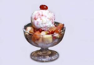 Fruit Salad With Ice Cream
