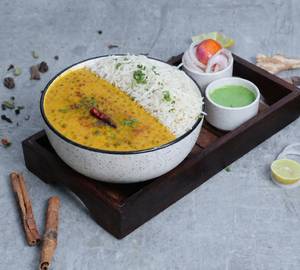 Dal tadka and rice