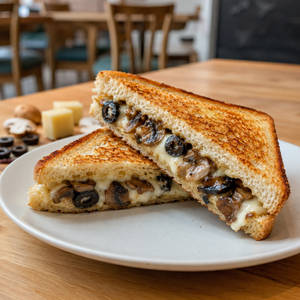 Mushroom & Olive Cheese Sandwich