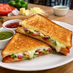 Vegetable Cheese Grilled Sandwich
