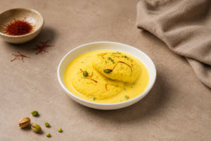 Kesar Rasmalai Plate [2 Pcs]