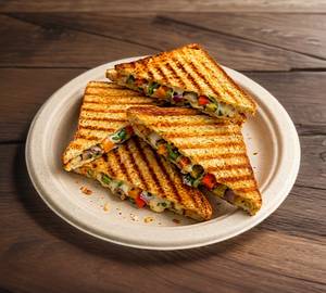 Grilled veg cheese sandwich