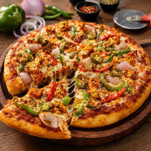 Spicy Indian Style Pizza