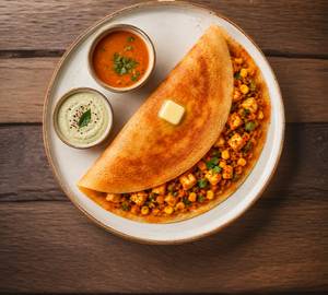 Corn Butter Paneer Masala Dosa [Serves 1]