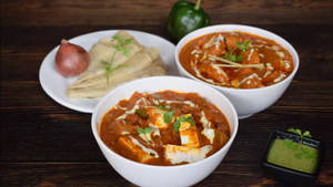 Paneer Butter Masala With Butter Masala Chaap And 12 Rumali Roti       
