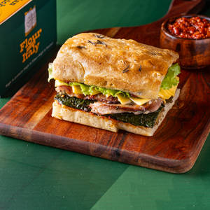 Grilled Chicken & Sun-dried Tomato Focaccia