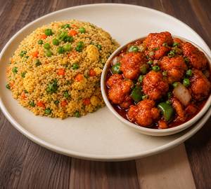 Fried Rice+ Gobi Manchurian