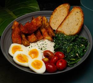 Golden potato plate