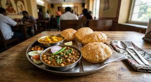 Chole With 4 Poori & aloo                                    