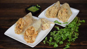 Paneer Tikka Roll With Afghani Chaap Roll       