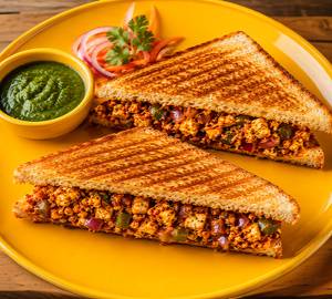 Grilled Paneer Achari Sandwich (Meal)