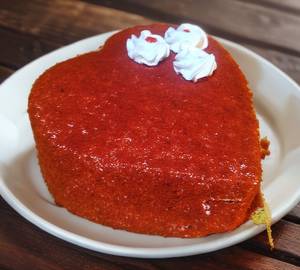 Red Velvet Heart Cake