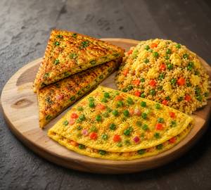 Egg Rice + Bread Omlette+ Omlette