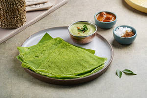 Spinach Neer Dosa With Gassi ( Vegan / Jain / Gluten Free )