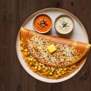 Corn Butter And Cheese Masala Dosa [Serves 1]