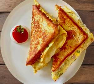 Cheese Double egg & Bread Omlette