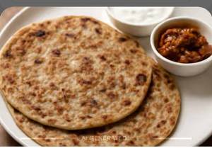 Pyaj Paratha 2 pieces + Dahi + Achar