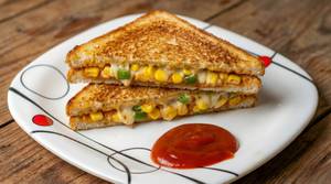 Corn Capsicum Cheese Sandwich