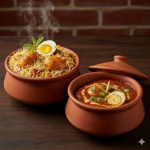 Egg Biryani With Egg Curry [2 Eggs]