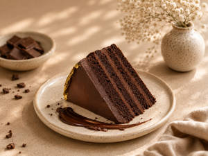 Decadent Chocolate Cake Slice