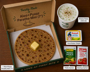 Aloo Pyaz Paratha + Raita Mini Combo