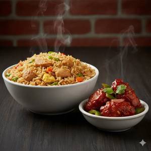Chicken Fried Rice With Chilli Chicken [2 Pieces]