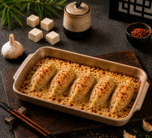 Cheese Loaded Baked Paneer Momos 5 Pcs