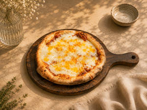 Signature Five Cheese Pizza.