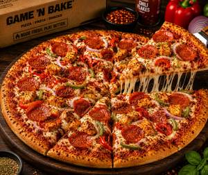 Chicken paproni pizza