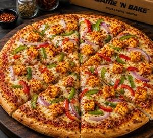 Spicy paneer pizza
