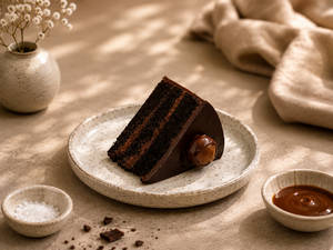 Salted Caramel Cake Slice