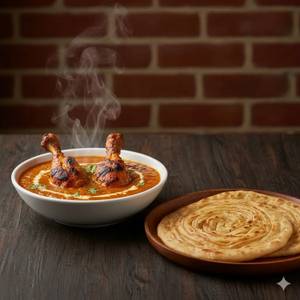 2 Lacha Paratha With Barbeque Tikka Masala [2 Pieces]