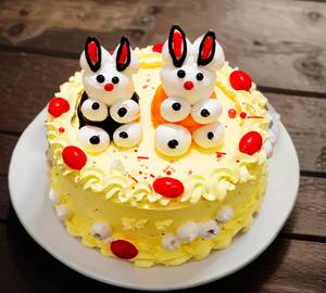Cute Teddy Butterscotch Cake Eggless [500 G]