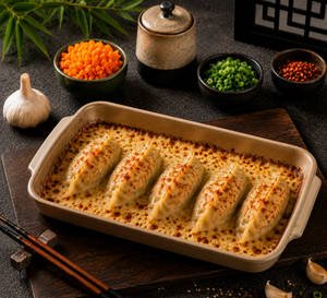 Cheese Loaded Baked Veg Momos 5 Pcs
