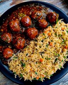 Machurien With Rice