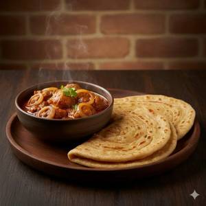Chicken Do Pyaaza With 2 Laccha Paratha