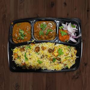 Veg Biriyani + Chicken Keema