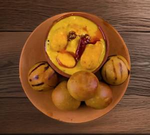 Mini Litti With Kadhi Badi
