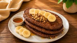Choco Banana Oatmeal Pancake